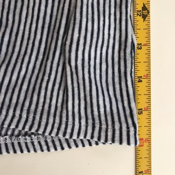 Rachel Zoe Linen Blue & White Stripe Tie Front Sleeveless Top Womens Size Large - Picture 6 of 13